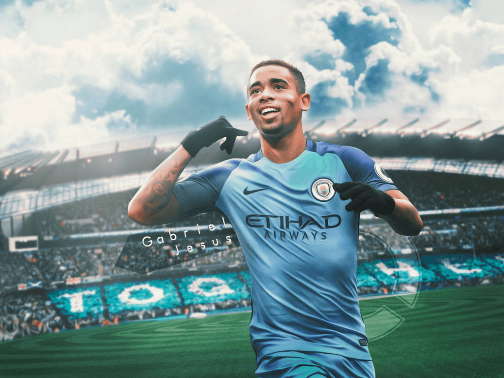 Gabriel Jesus Smiling Under The Sun Background