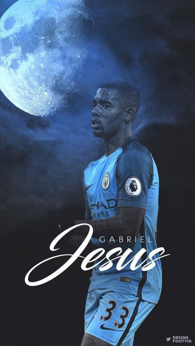 Gabriel Jesus Standing Beneath The Moon