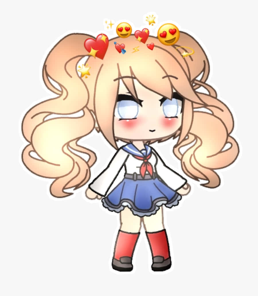 Gacha_ Life_ Girl_ Love_ Emojis.png Background