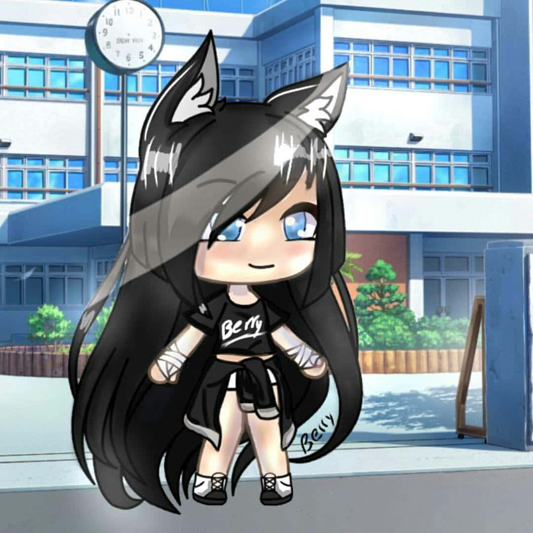 Gacha Life Tomboy Cute Wolf Girl Background