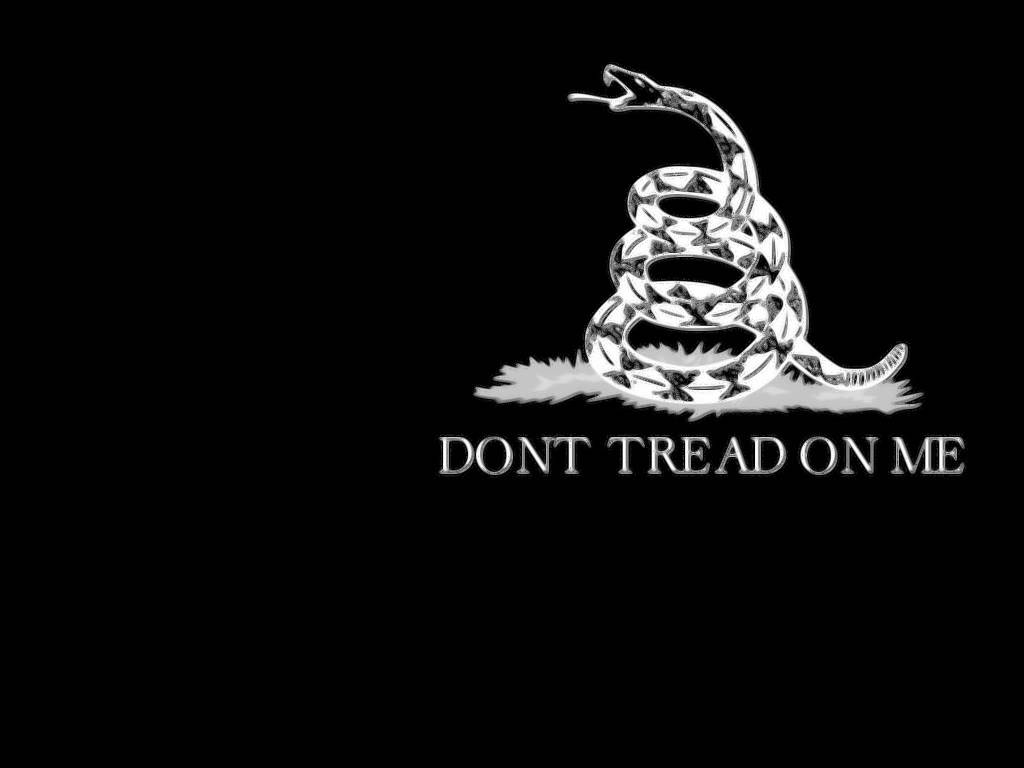 Gadsden Flag Black And White Snake Background