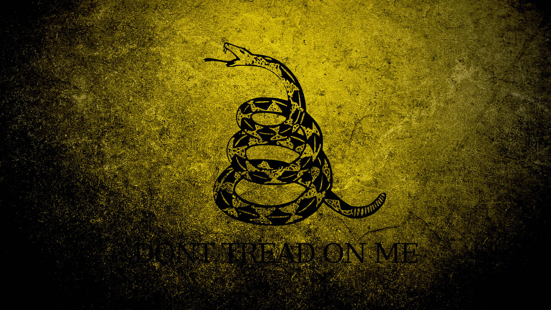 Gadsden Flag Black Vignette Design Background