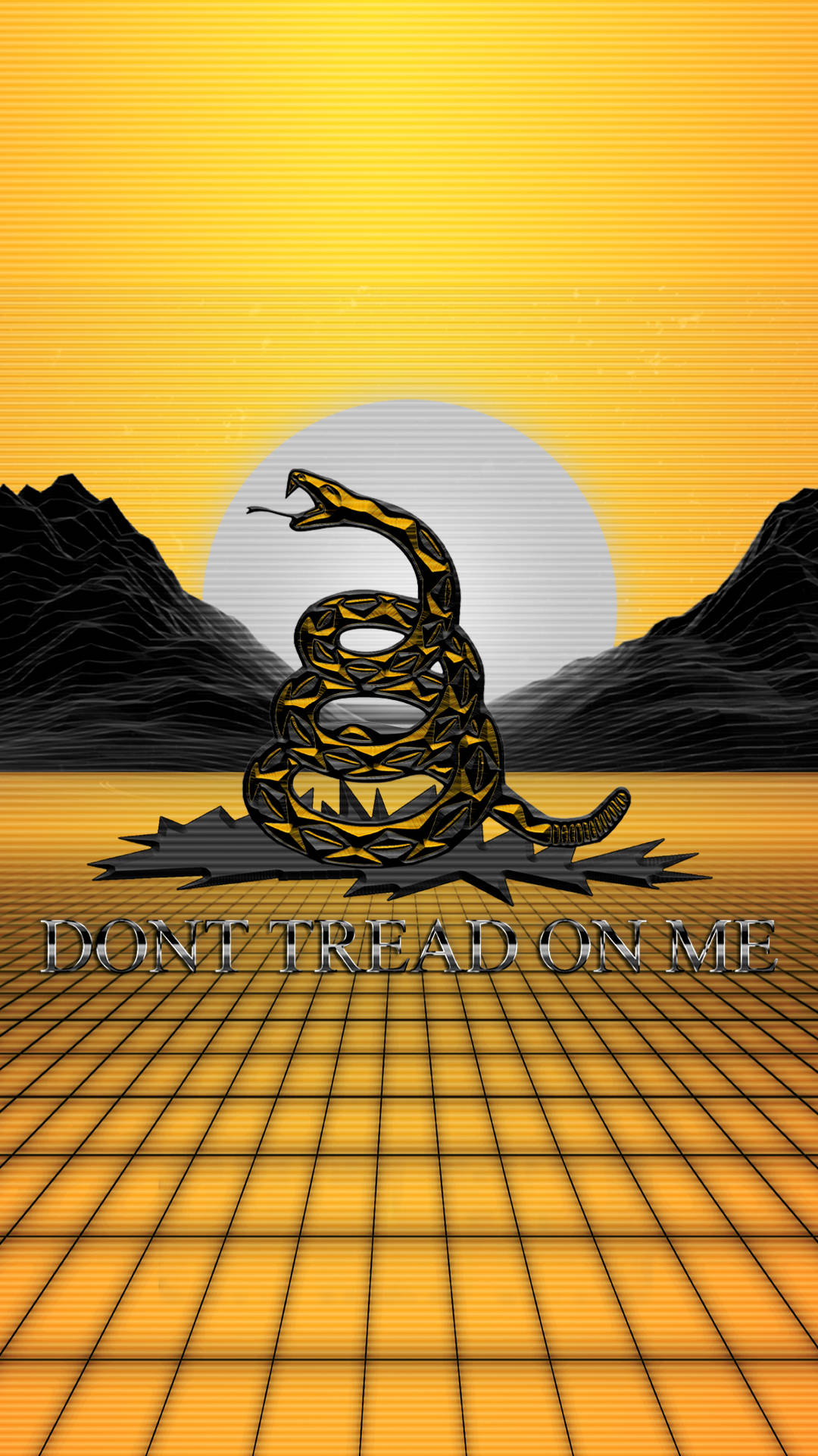 Gadsden Flag Coiled Snake Art Background