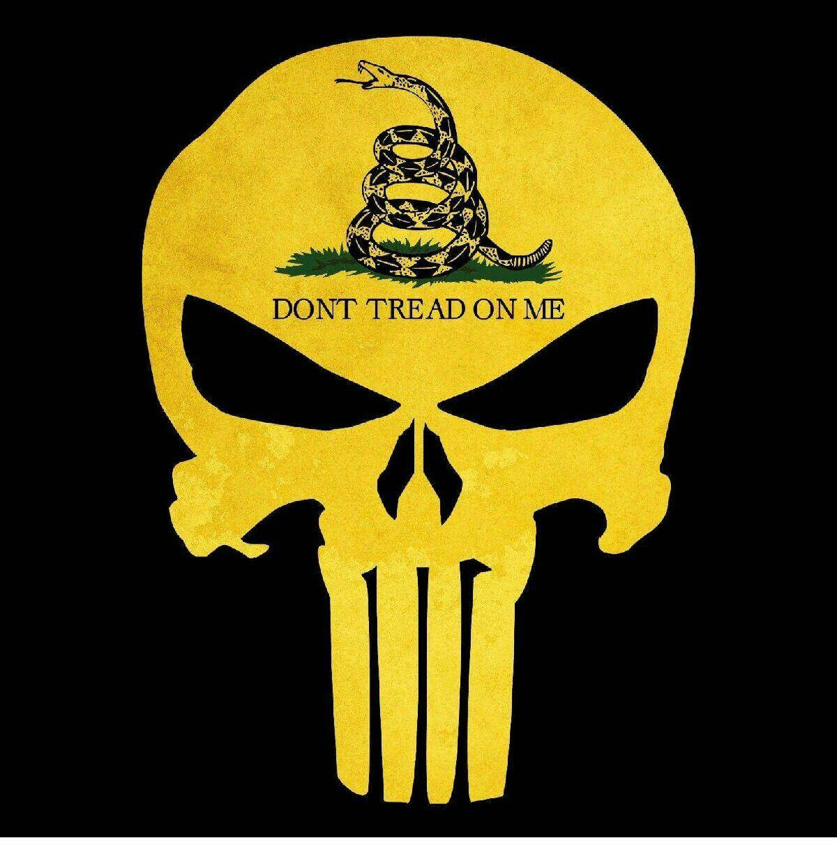 Gadsden Flag Deadly Skull Art Background