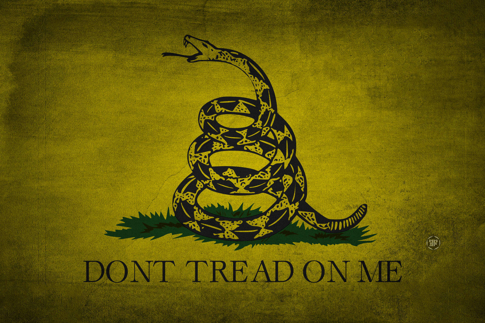 Gadsden Flag Old Logo Snake Background