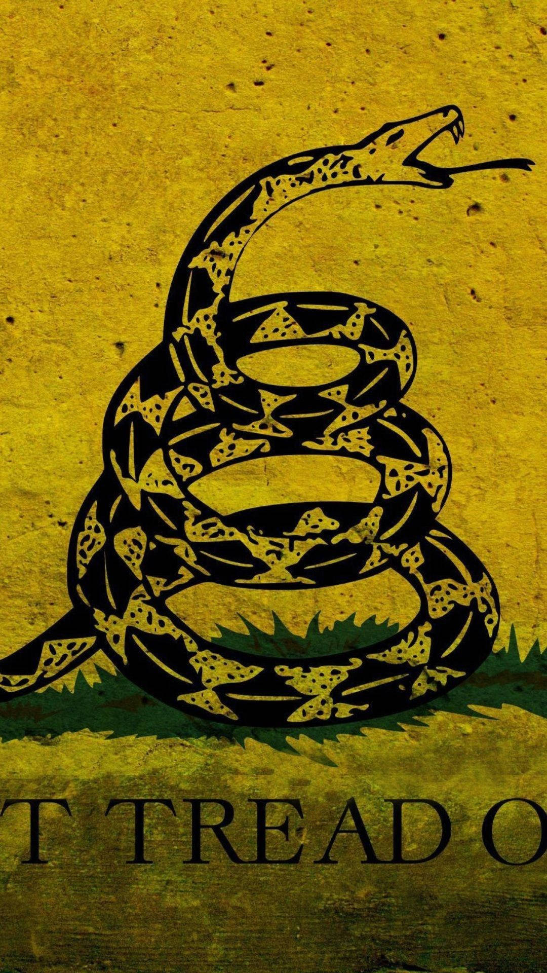 Gadsden Flag Old Stock Portrait Background