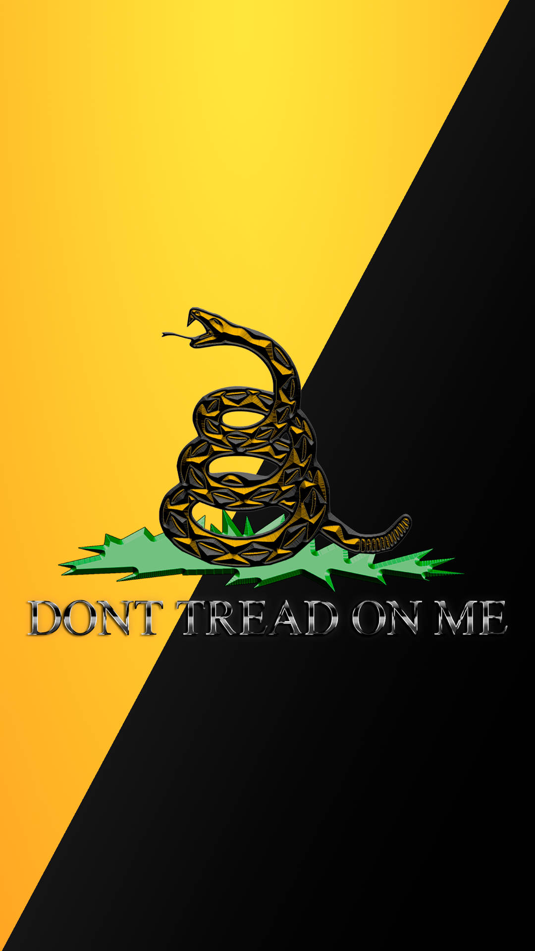 Gadsden Flag Portrait Snake Logo Background