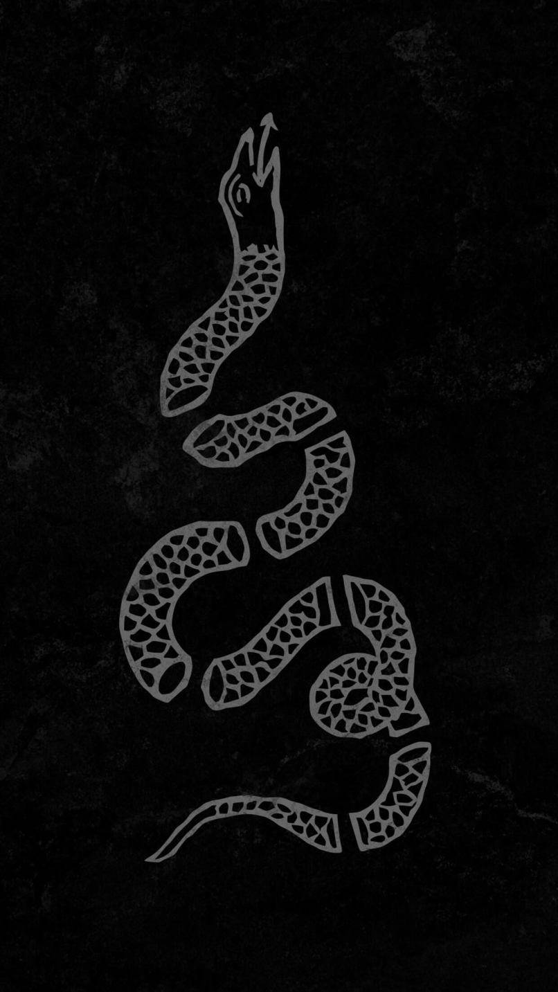 Gadsden Flag Rattle Snake Black Portrait Background