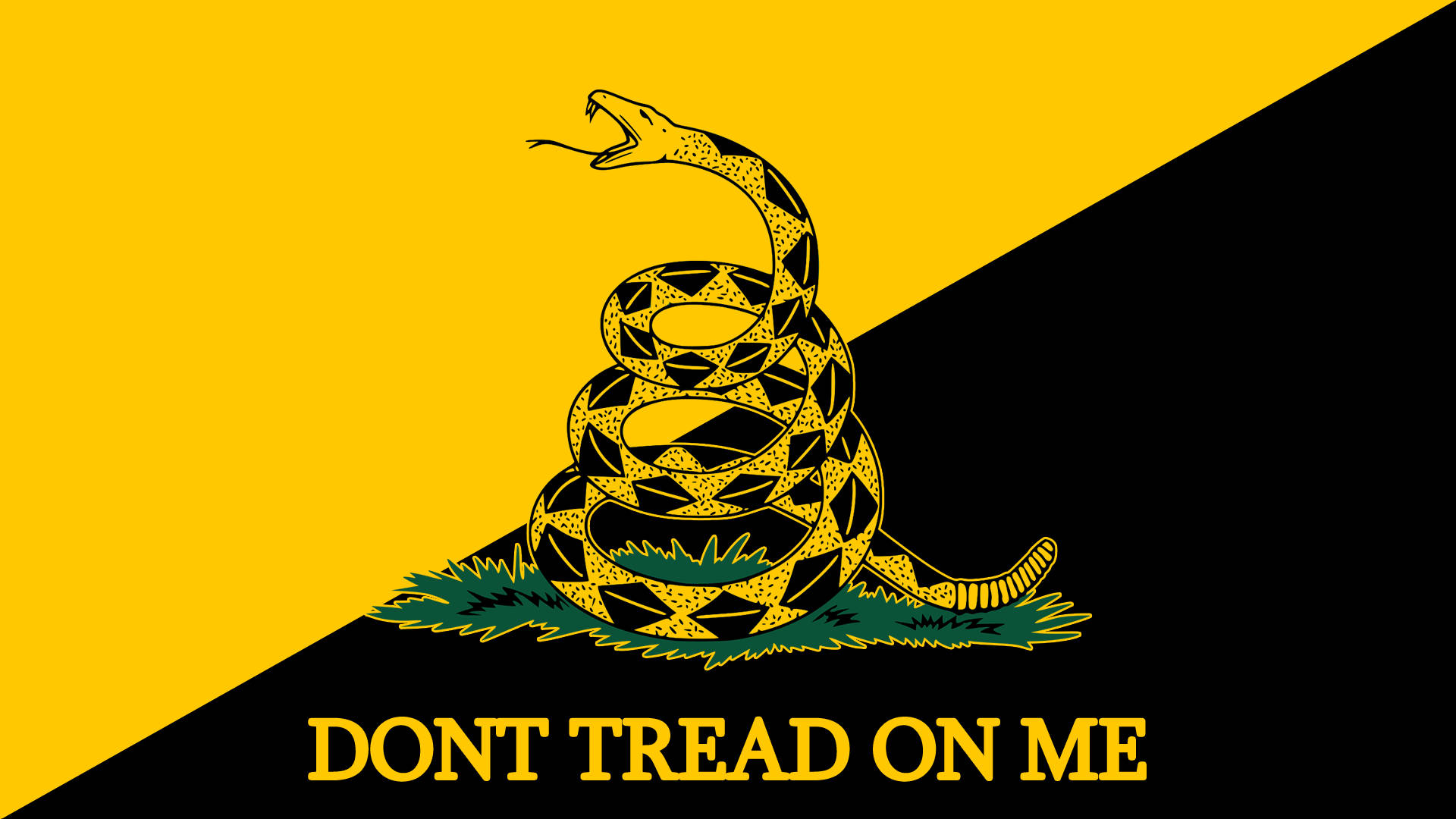 Gadsden Flag Rattle Snake Logo Background