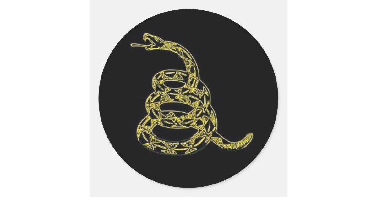 Gadsden Flag Rattlesnake Circle Logo Art Background