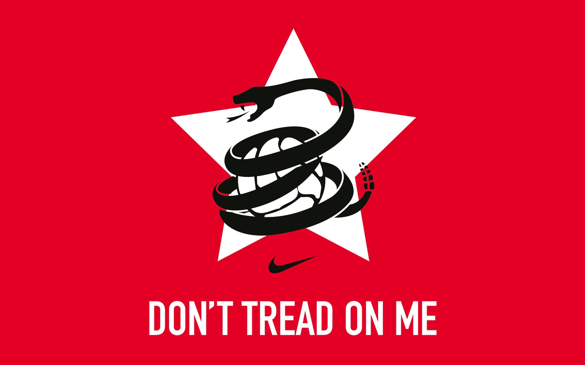 Gadsden Flag Red Star Design Background