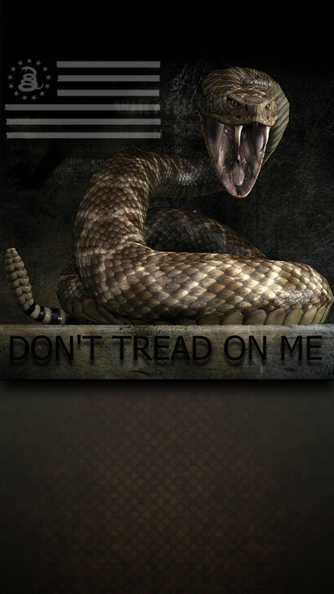 Gadsden Flag Snake Portrait Background