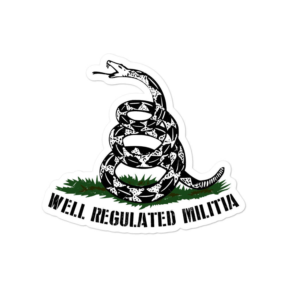 Gadsden Flag Well Regulated Militia Logo Background