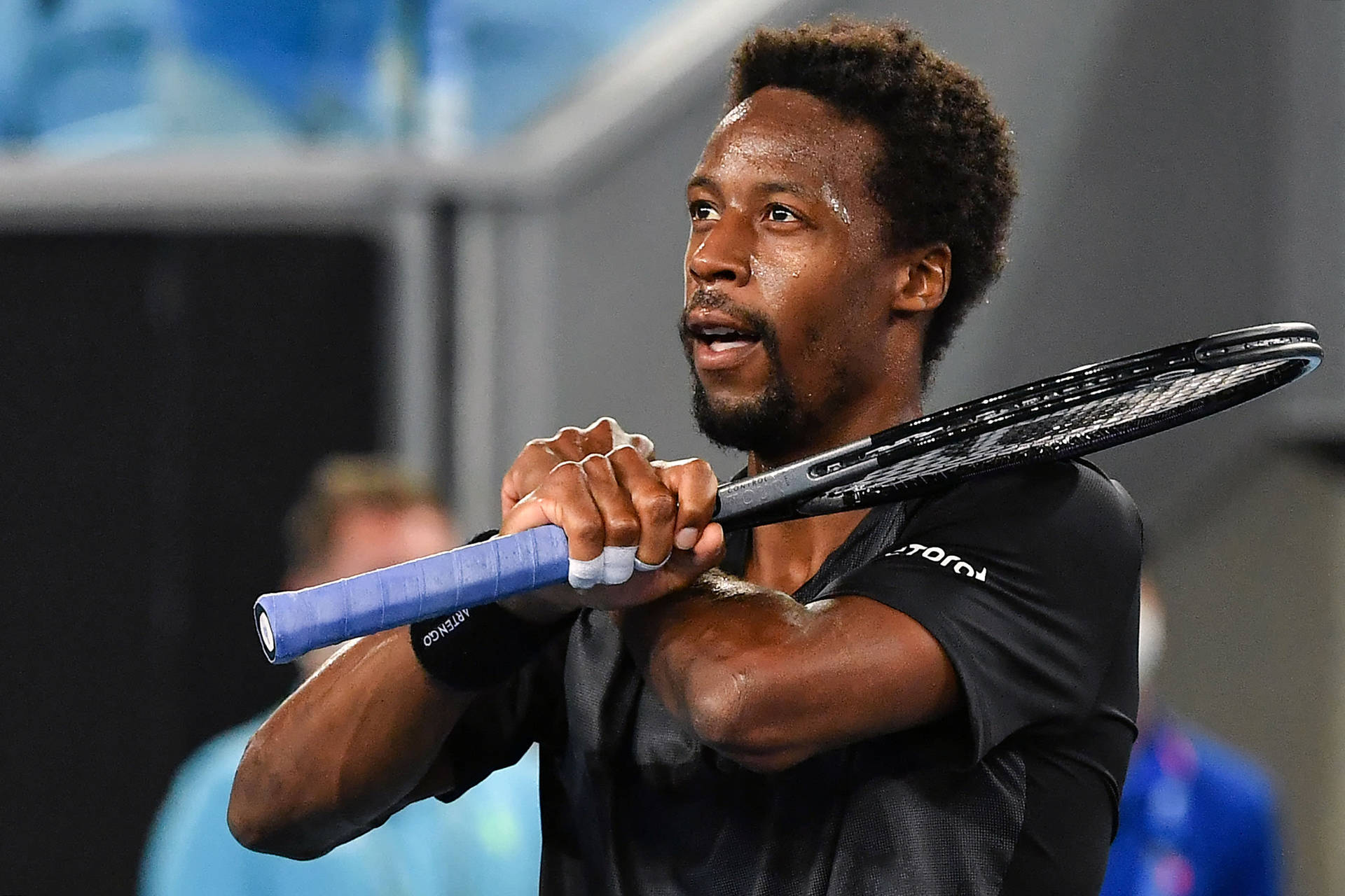 Gael Monfils Looking Up Background