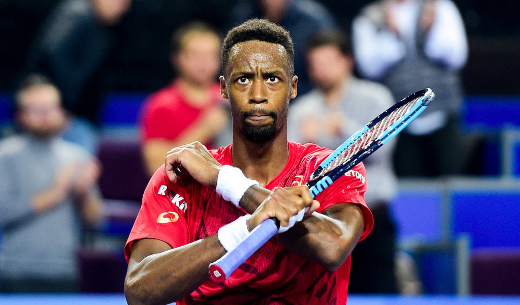 Gael Monfils With Arms Crossed Background