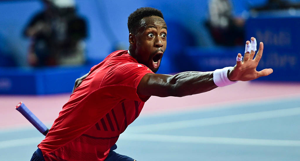 Gael Monfils With Surprised Face Background