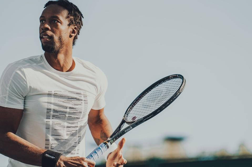 Gael Monfils With Tennis Racket