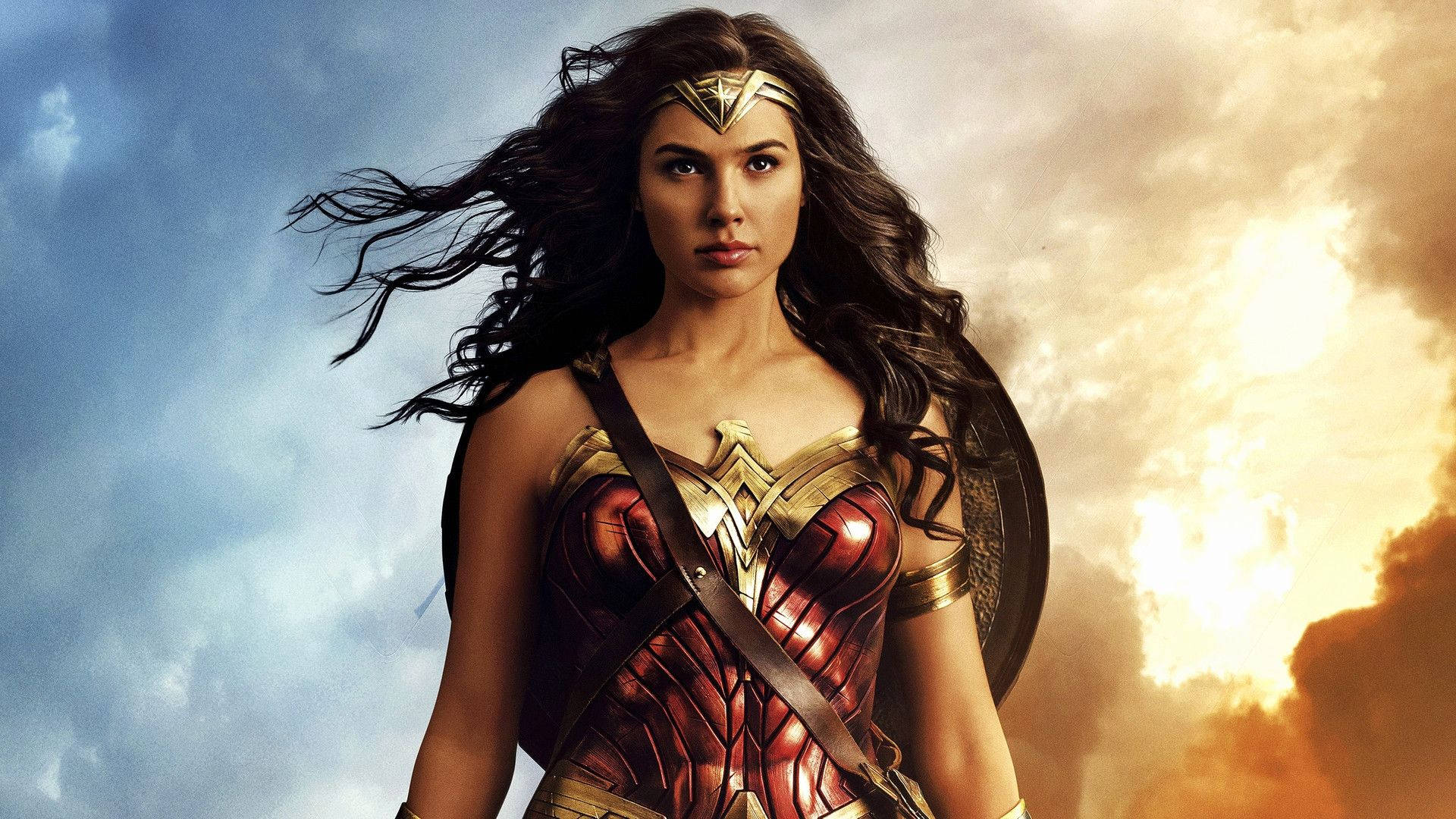 Gal Gadot Wonder Woman Pose Background