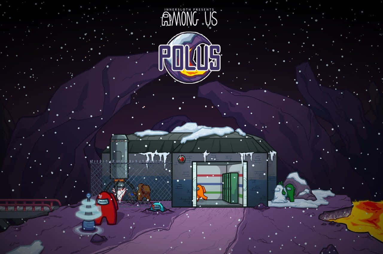 Galactic Adventure With Among Us Crewmates Background