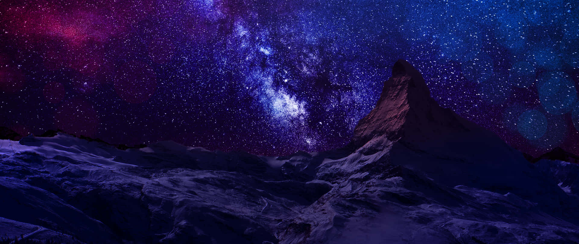 Galactic Blue Purple Desktop Background