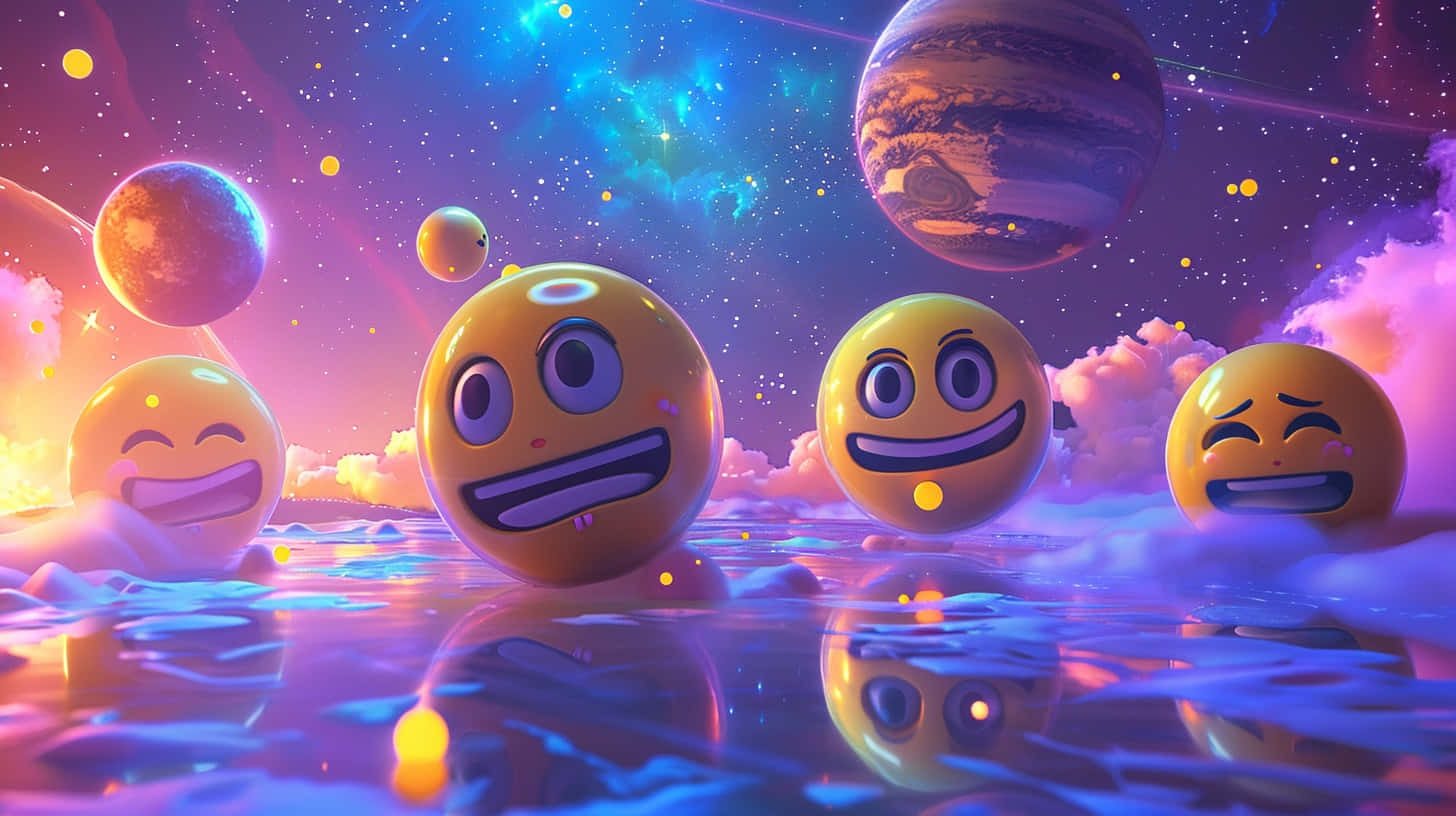 Galactic Emoji Adventure Background