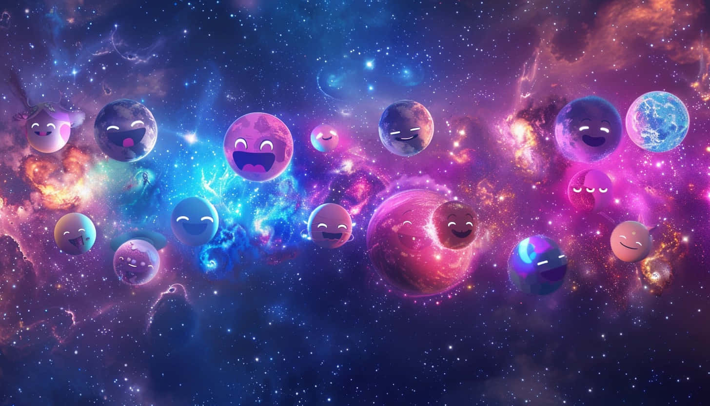 Galactic Emoji Adventure Background