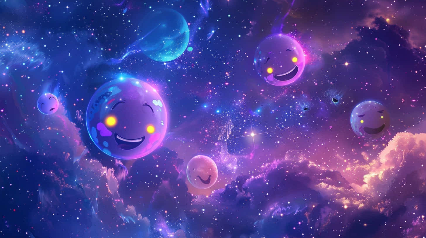 Galactic Emoji Adventure Background