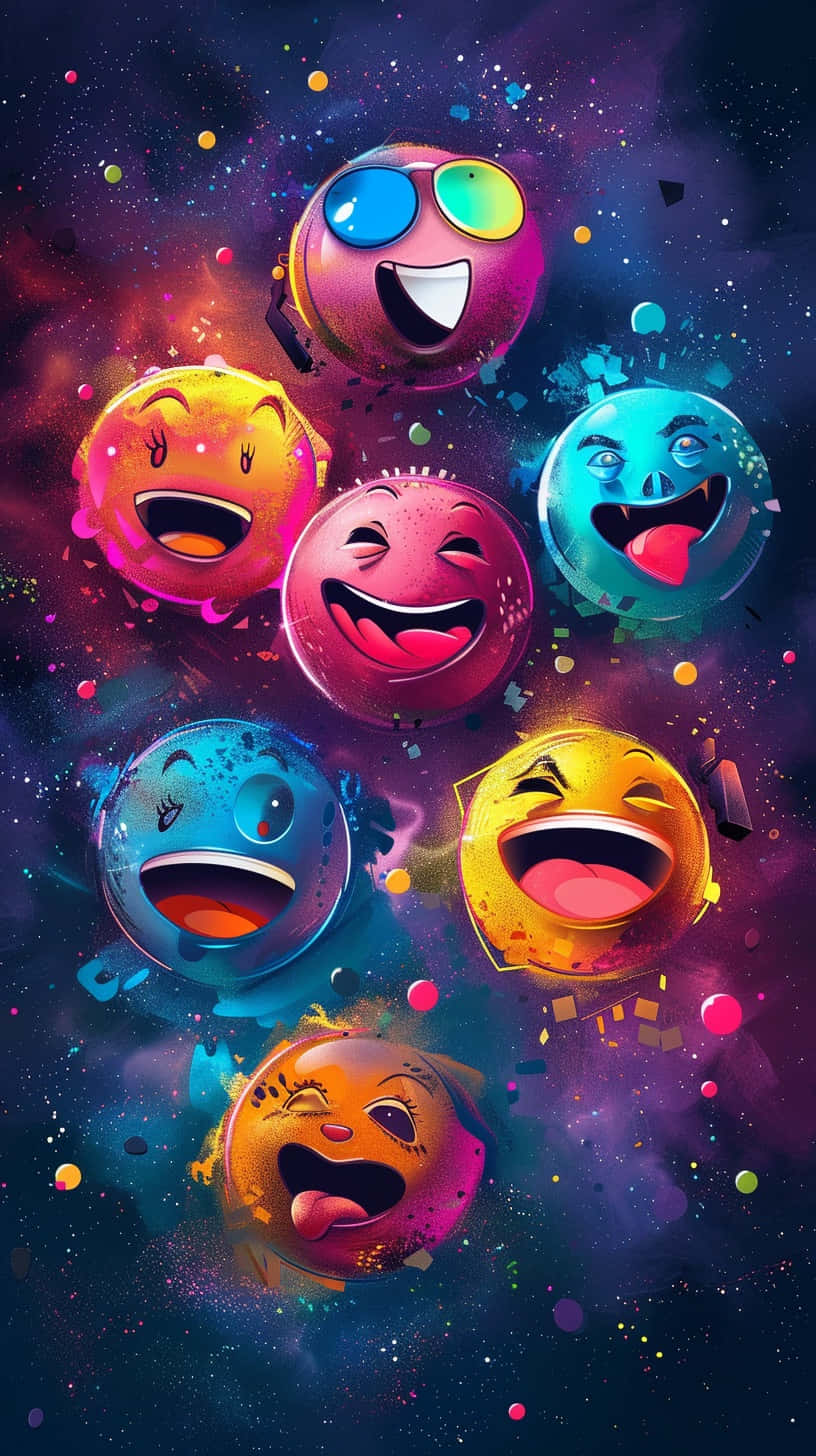 Galactic Emoji Expressions Background