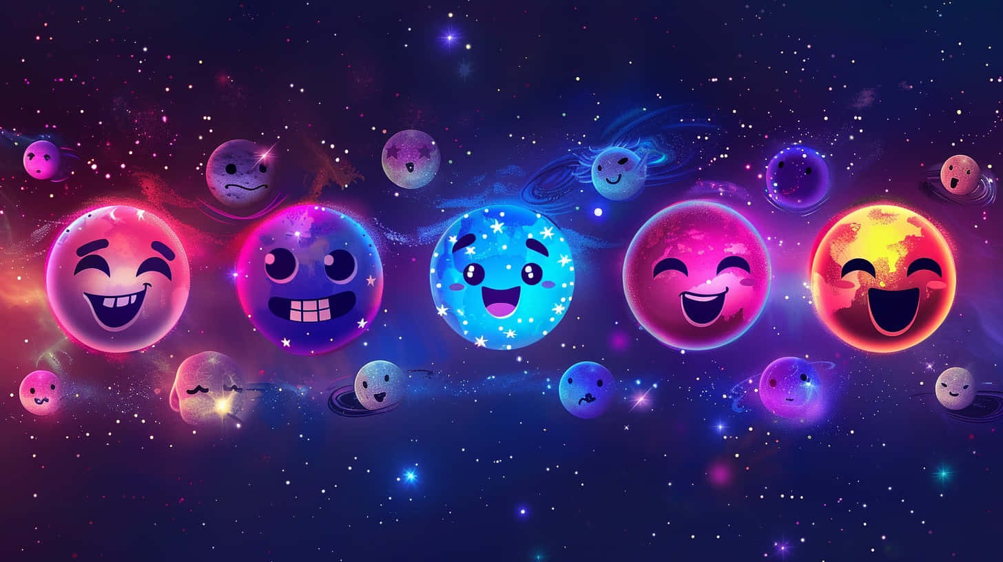 Galactic Emoji Expressions Background