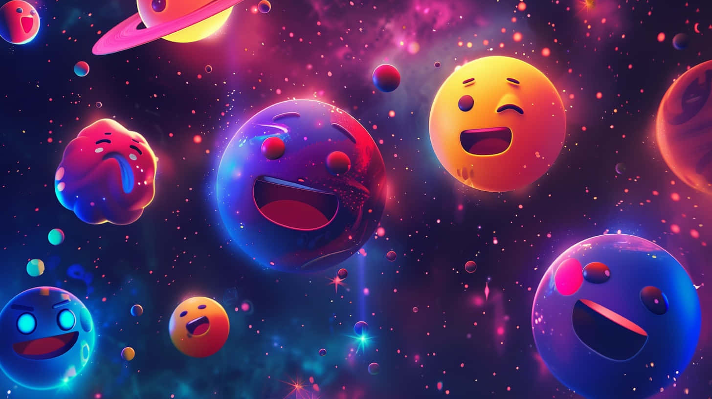 Galactic Emoji Expressions Background