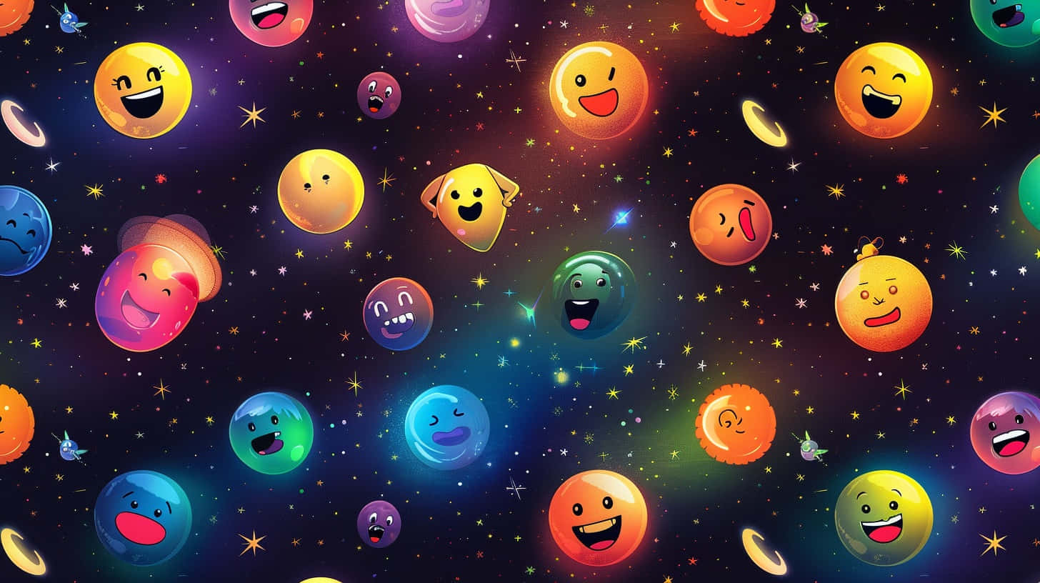 Galactic Emoji Universe Wallpaper Background