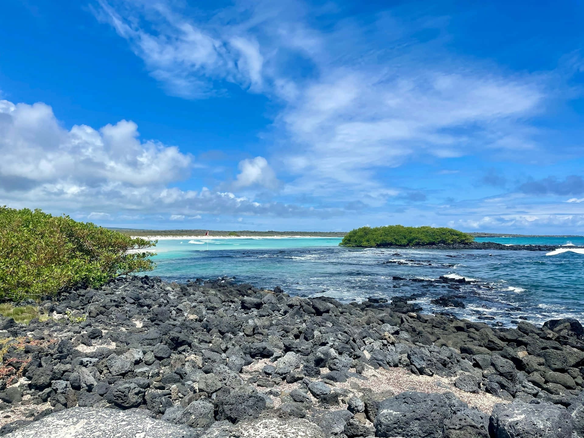 Galapagos Island Coastline Beauty Background