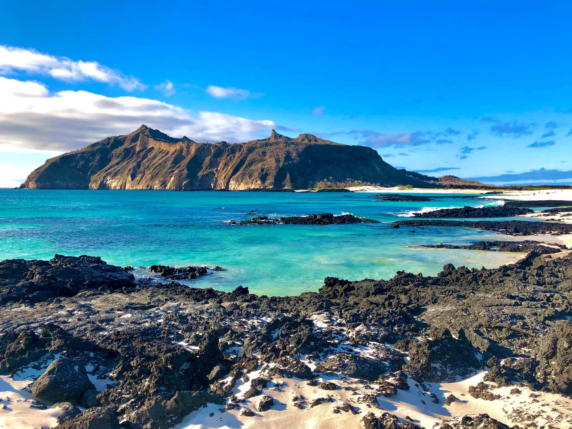 Galapagos Island Paradise Beach Background