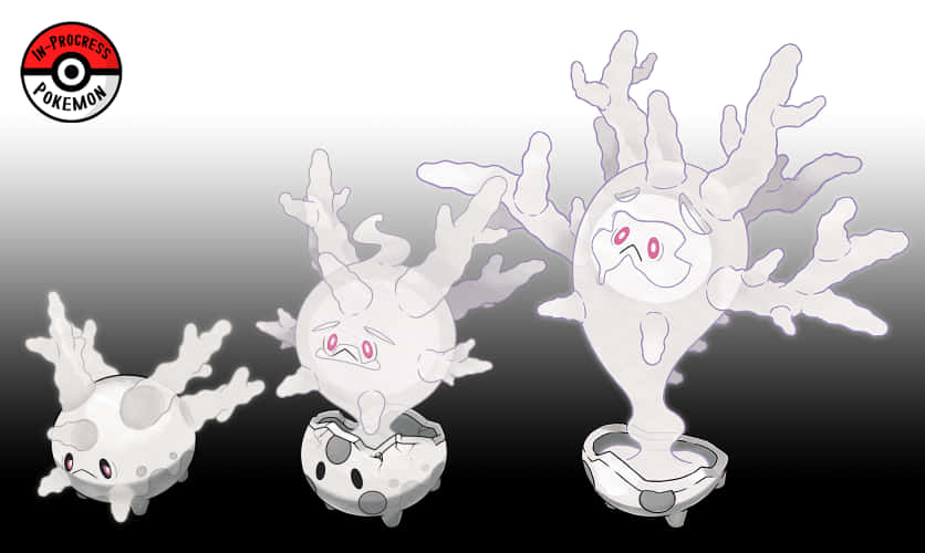 Galarian Corsola Transforming Into Cursola Background