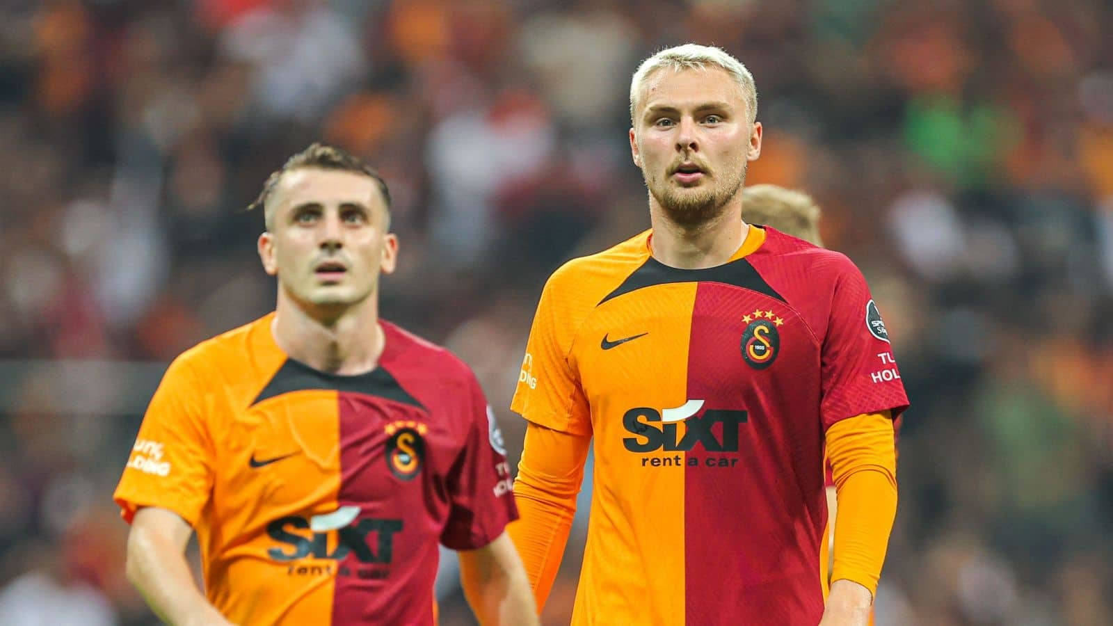 Galatasaray Football Players Walking Background