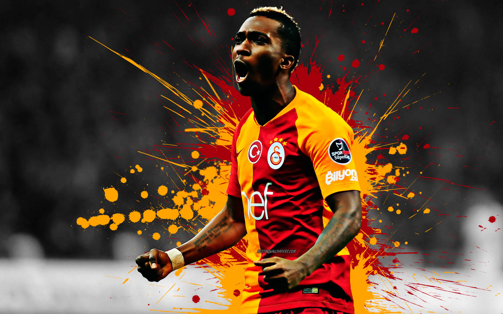 Galatasaray Onyekuru Celebrating Background