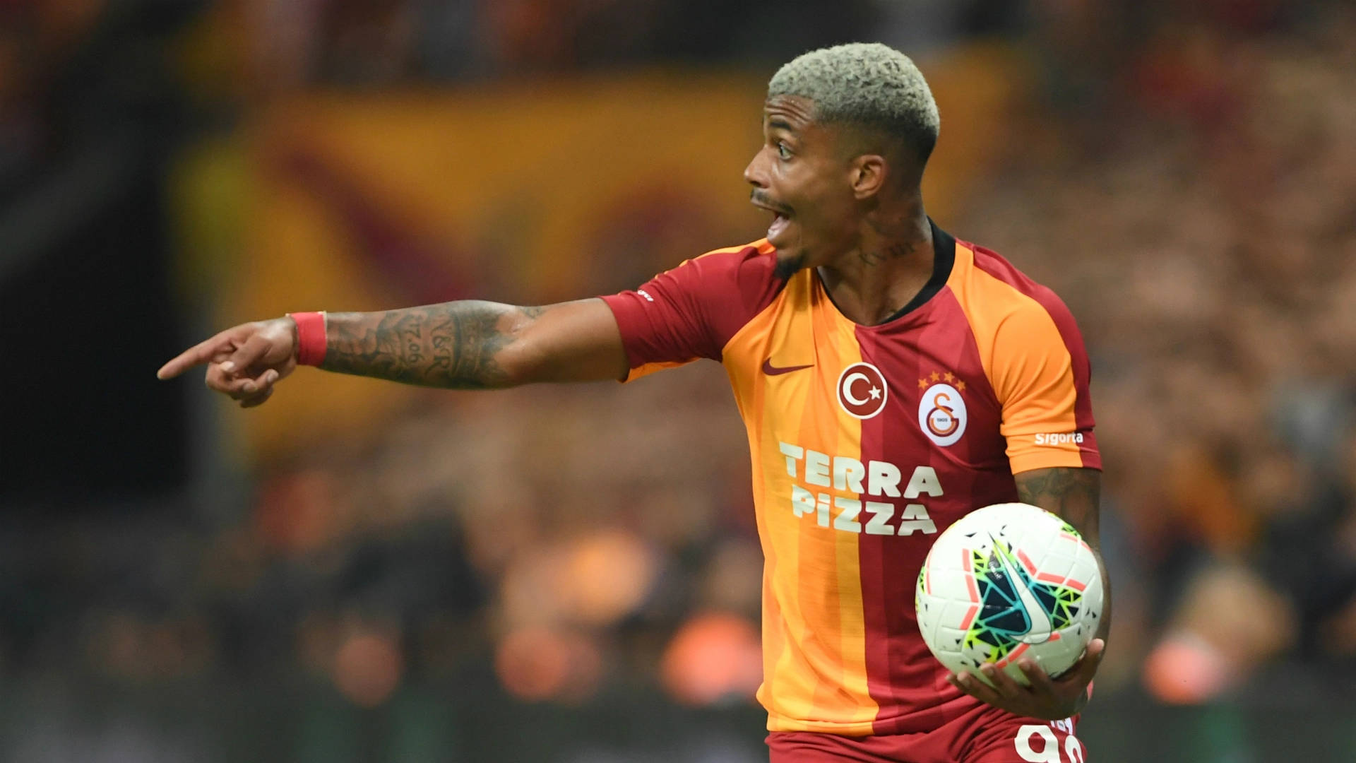 Galatasaray Player Holding Ball Background