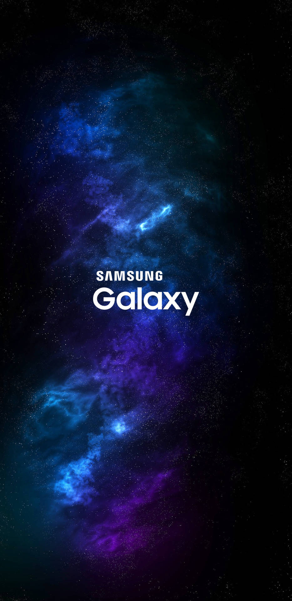 Galaxy And Logo Of Samsung Full Hd Background