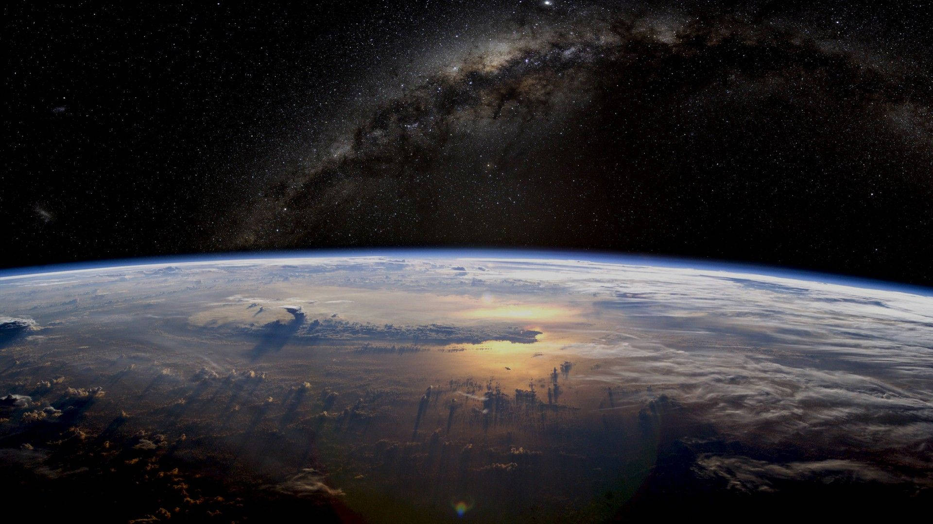 Galaxy As Seen Through Earth Background