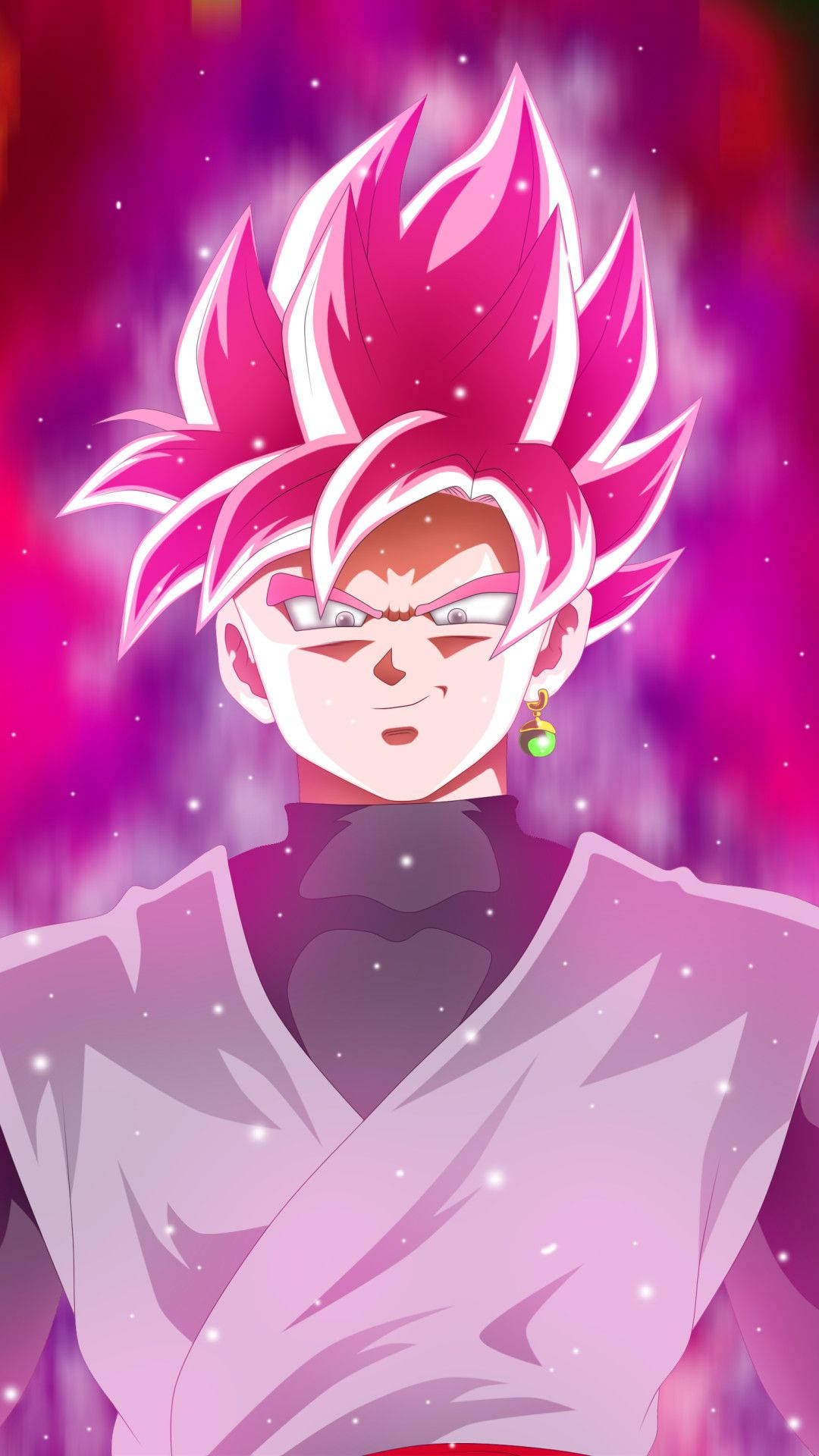 Galaxy Background Of Black Goku Phone Background