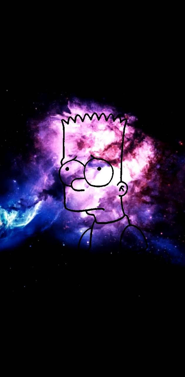 Galaxy Bart Sad Background