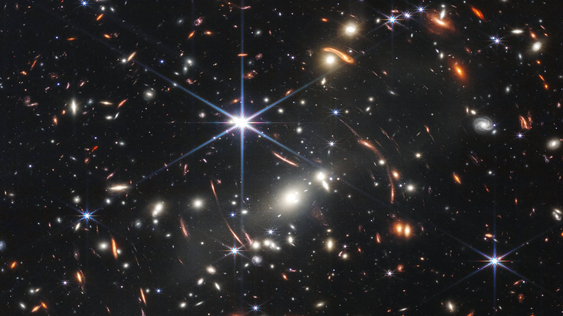 Galaxy Cluster In Space Universal Background