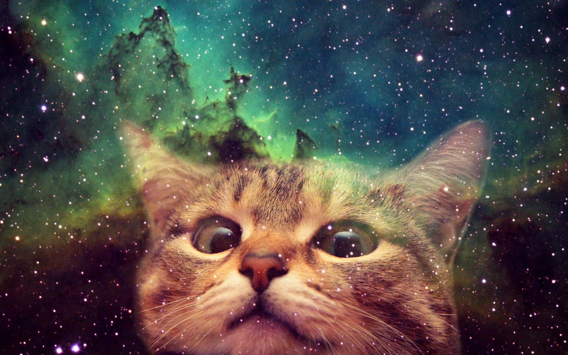 Galaxy Cute Cat Face