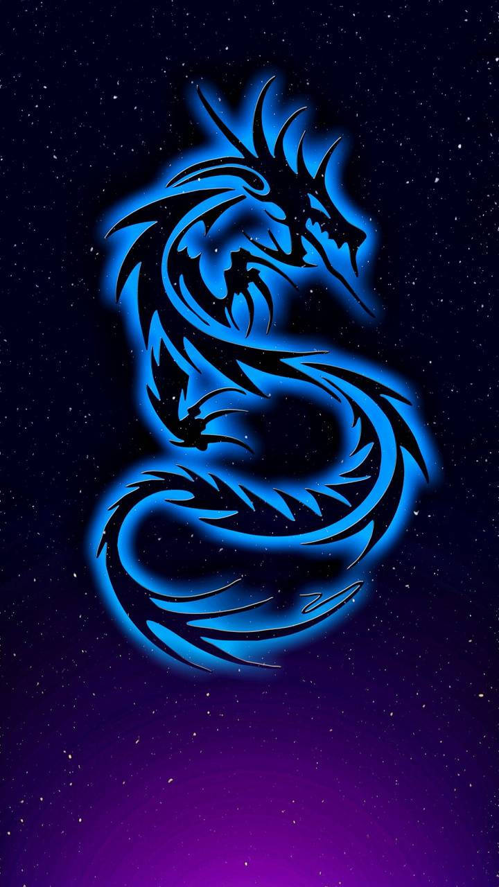 Galaxy Dragon Tribal Design Background