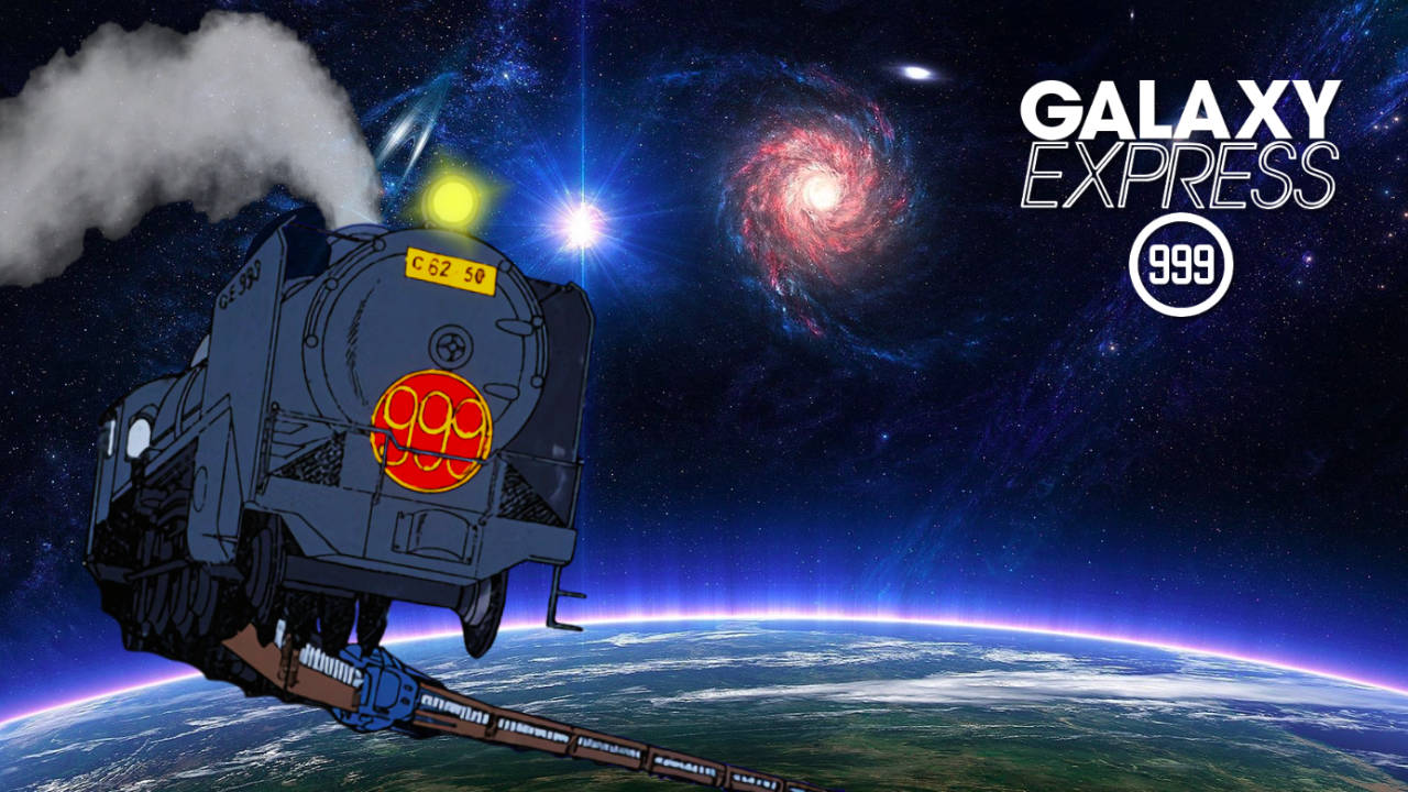 Galaxy Express 999 Passing Earth Background