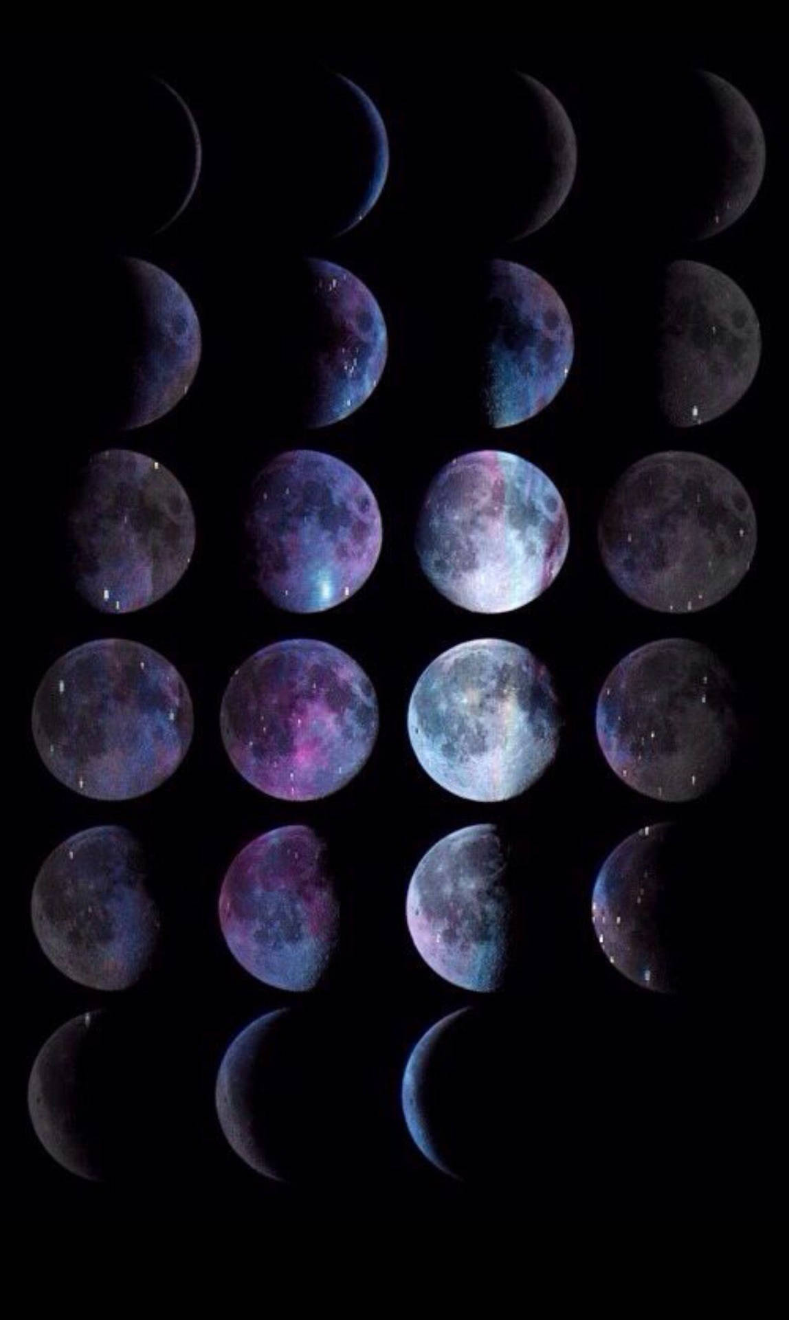 Galaxy-like Moon Phases