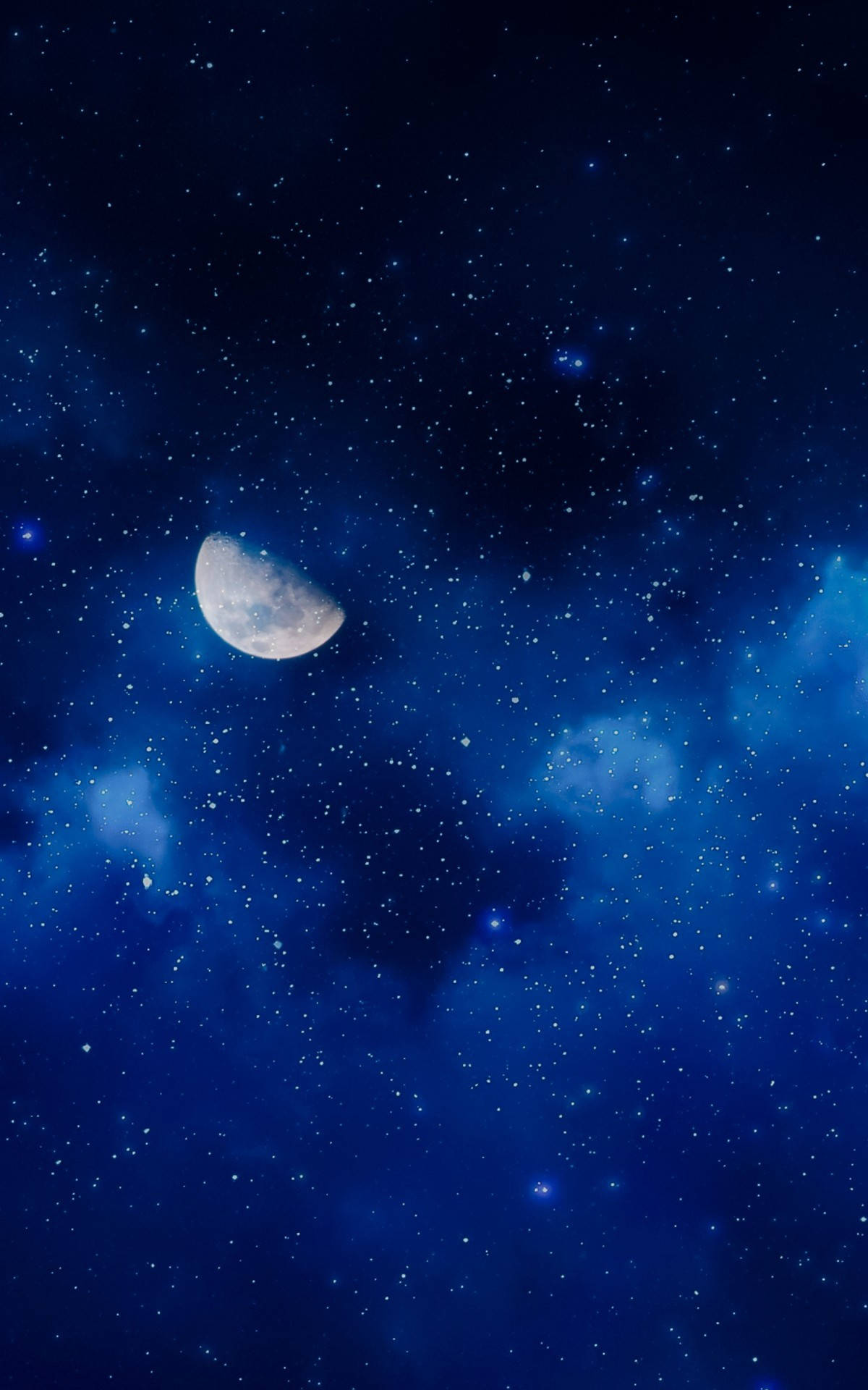 Galaxy Moon Night Sky