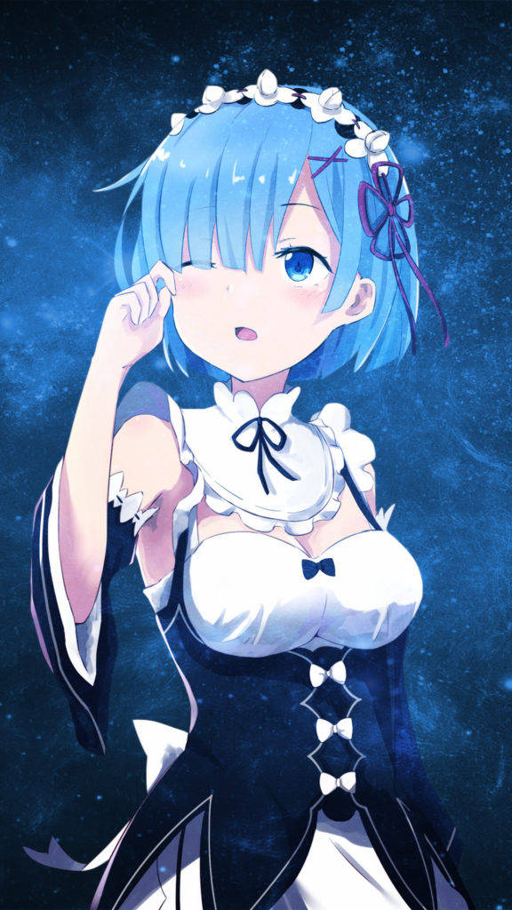 Galaxy Phone Background With Re:zero's Rem Background