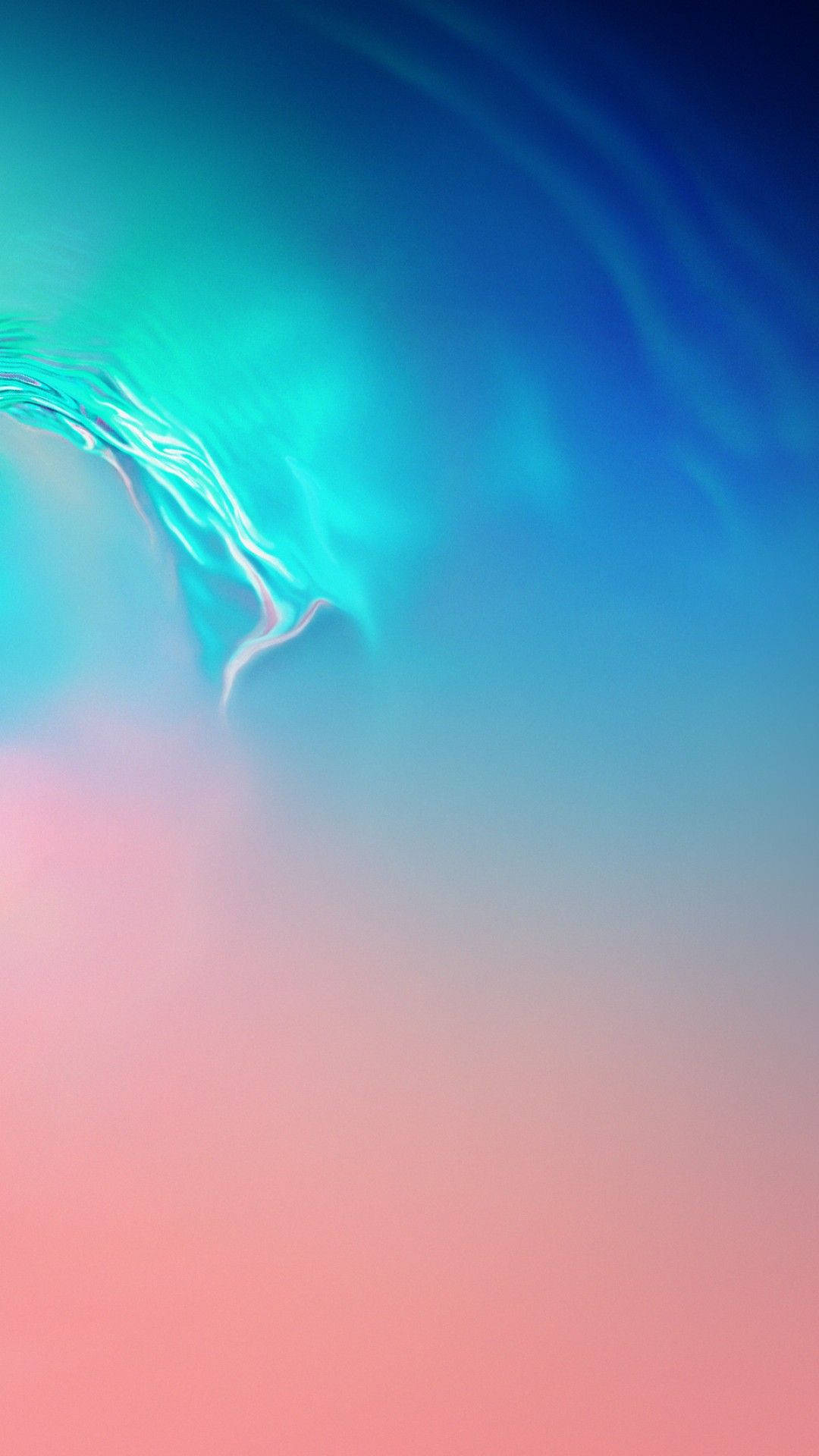 Galaxy S10 Abstract Pink Bright Blue Background