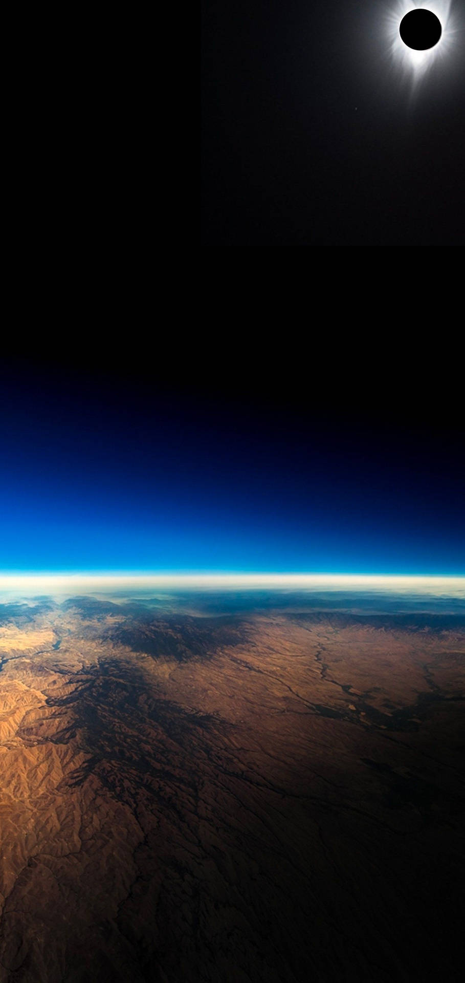Galaxy S10 Blue Earth Outlined Background